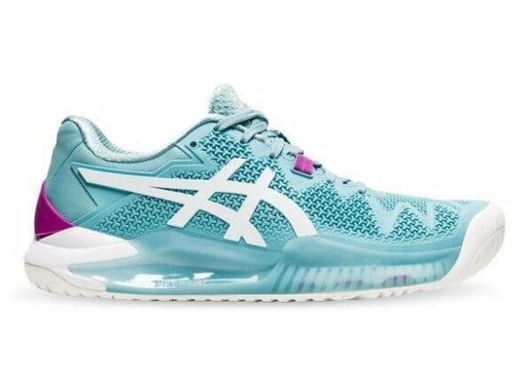 Fitness Mania - Asics Gel-Resolution 8 Hardcourt Womens Smoke Blue White