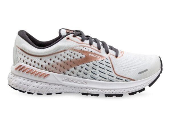 Fitness Mania - Brooks Adrenaline Gts 21 Womens White Blackened Pearl Rose