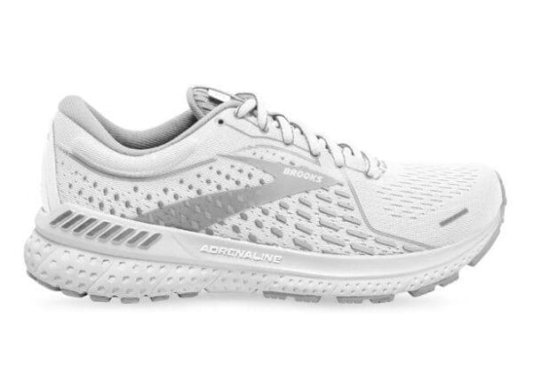 Fitness Mania - Brooks Adrenaline Gts 21 Womens White Grey Silver