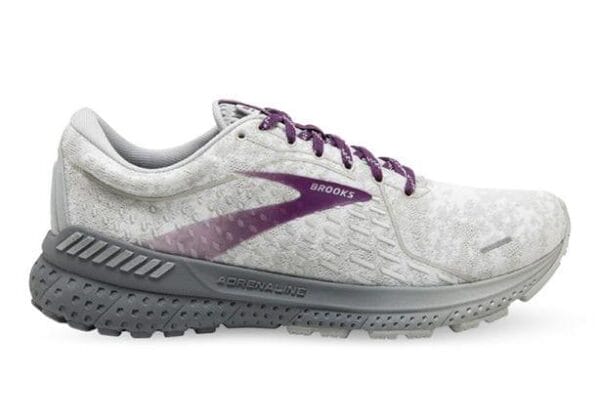 Fitness Mania - Brooks Adrenaline Gts 21 Womens White Oyster Primer Gey