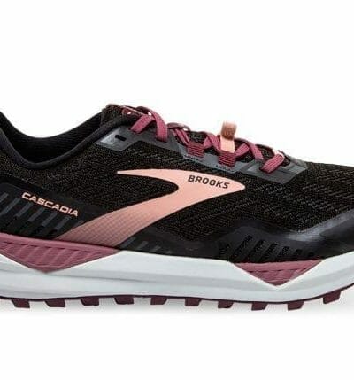 Fitness Mania - Brooks Cascadia 15 (D) Womens Black Ebony Coral Cloud