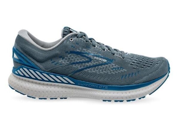 Fitness Mania - Brooks Glycerin Gts 19 (2E) Mens Quarry Grey Dark Blue