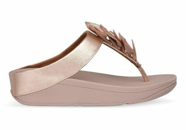 Fitness Mania - Fitflop Fino Leaf Toe-Thong Womens Rose Gold