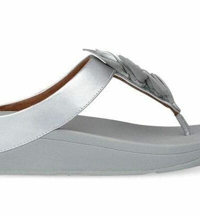 Fitness Mania - Fitflop Fino Leaf Toe-Thong Womens Silver