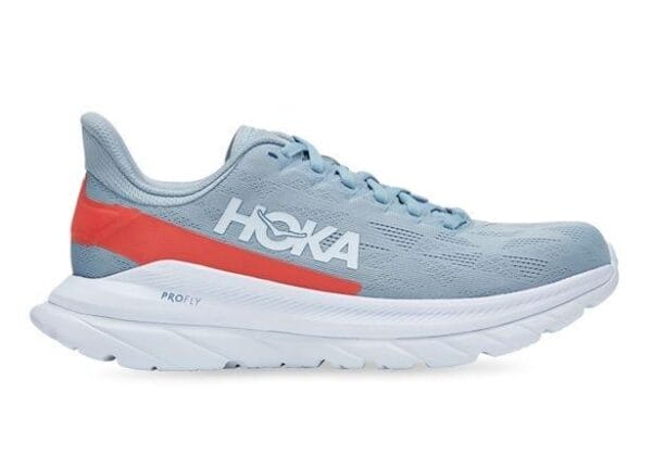 Fitness Mania - Hoka One One Mach 4 Womens Blue Fog Hot Coral