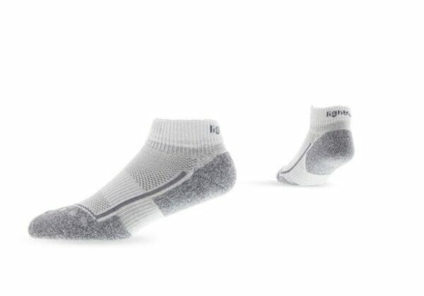 Fitness Mania - Lightfeet Lightweight Running Mini Crew White Light Grey Marle