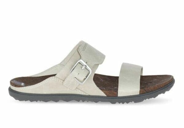 Fitness Mania - Merrell Around Town Buckle Slide Womens Oyster Grey