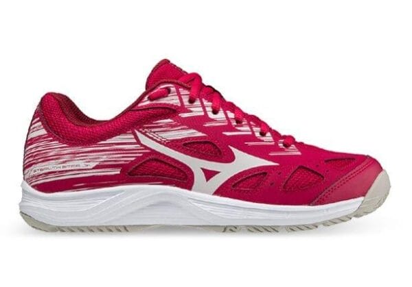 Fitness Mania - Mizuno Stealth Star Netball (Gs) Womens Persian Red White Sand