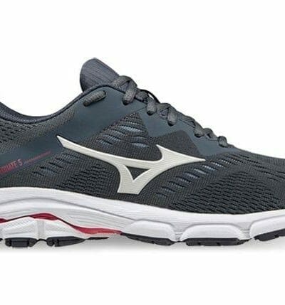 Fitness Mania - Mizuno Wave Equate 5 Womens Turbulence Vaporous Gray Red