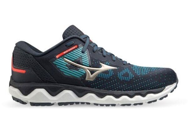 Fitness Mania - Mizuno Wave Horizon 5 Mens India Ink Platinum Gold Blue