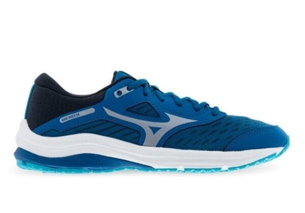 Fitness Mania - Mizuno Wave Rider 24 (Gs) Kids Mykonos Blue Silver Ink