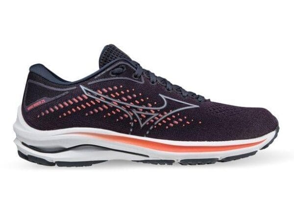 Fitness Mania - Mizuno Wave Rider 25 Womens Grape Dark Grey Coral