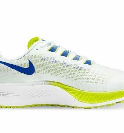 Fitness Mania - Nike Air Zoom Pegasus 37 Womens White Racer Blue Cyber Multi Color