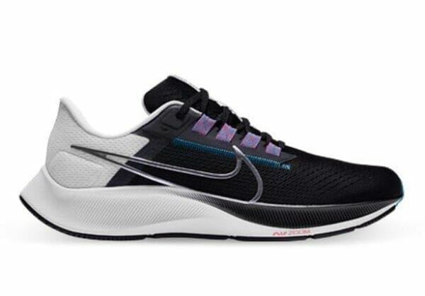 Fitness Mania - Nike Air Zoom Pegasus 38 Mens Black Metallic Silver White