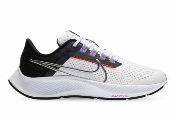 Fitness Mania - Nike Air Zoom Pegasus 38 Womens White Metallic Silver Black