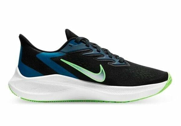 Fitness Mania - Nike Air Zoom Winflo 7 Womens Black Vapor Green Valerian Blue