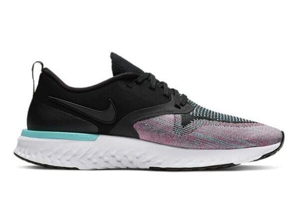 Fitness Mania - Nike Odyssey React Flyknit 2 Womens Black Hyper Jade Ember Glow