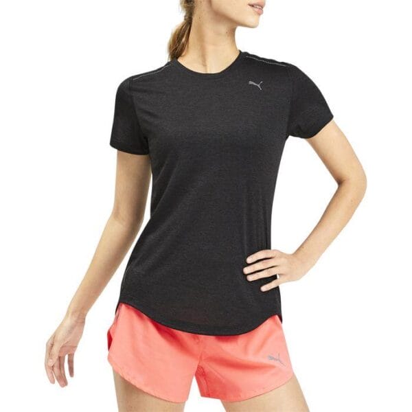 Fitness Mania - Puma Ignite Heather Ss Tee Womens Black