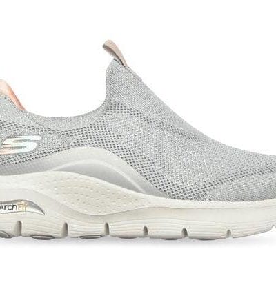 Fitness Mania - Skechers Arch Fit Womens Light Grey Pink