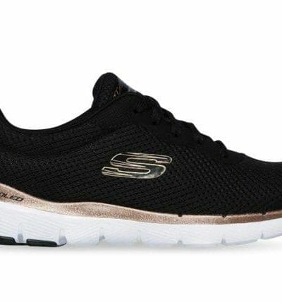 Fitness Mania - Skechers Flex Appeal 3.0 First Insight Womens Black Rose Gold