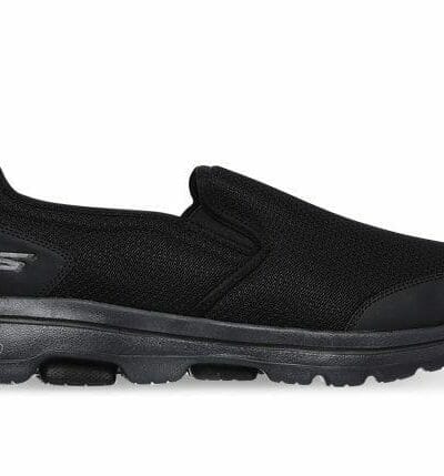 Fitness Mania - Skechers Go Walk 5 Delco Mens Black Charcoal