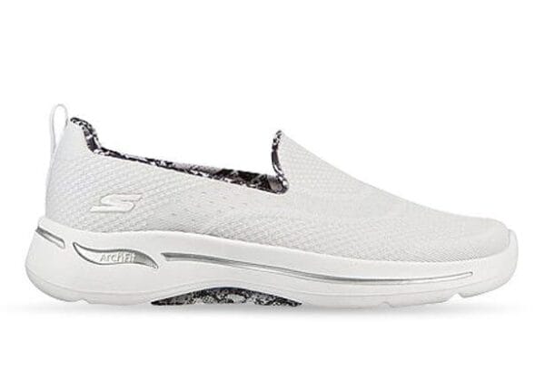Fitness Mania - Skechers Go Walk Arch Fit Womens White Silver