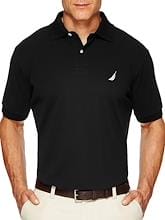 Fitness Mania - Nautica Short Sleeve Solid Anchor Polo True Black