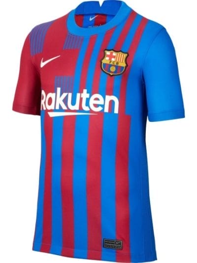 Fitness Mania - Nike FC Barcelona 2021/22 Stadium Home Kids Soccer Jersey