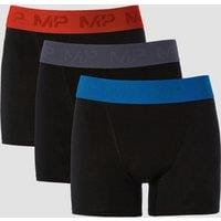 Fitness Mania - MP Men's Coloured Waistband Boxers (3 Pack) - Graphite/True Blue/Fire - XXS