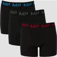 Fitness Mania - MP Men's Coloured logo Boxers (3 Pack) - Wine/Cactus/Bright Blue - XXS