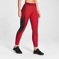 Fitness Mania - MP Women's Engage Colour Block Leggings - Danger/Wine  - L