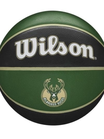 Fitness Mania - Wilson Milwaukee Bucks NBA Team Tribute Outdoor Basketball - Size 7