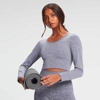 Fitness Mania - MP Women's Composure Seamless Cropped Long Sleeved Top - Galaxy Blue  - L