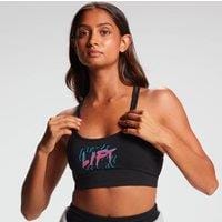 Fitness Mania - MP Women's Retro Lift Sports Bra - Black   - L