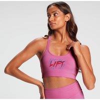 Fitness Mania - MP Women's Retro Lift Sports Bra - Pink   - L