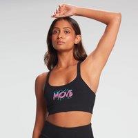 Fitness Mania - MP Women's Retro Move Sports Bra - Black   - L