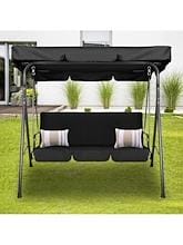 Fitness Mania - Milano Outdoor Steel Swing Chair Black 1 Box