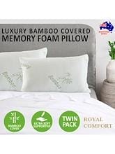 Fitness Mania - Royal Comfort Bamboo Covered Memory Foam Pillow
