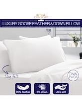 Fitness Mania - Royal Comfort Goose Pillow Twin Pack 1000GSM