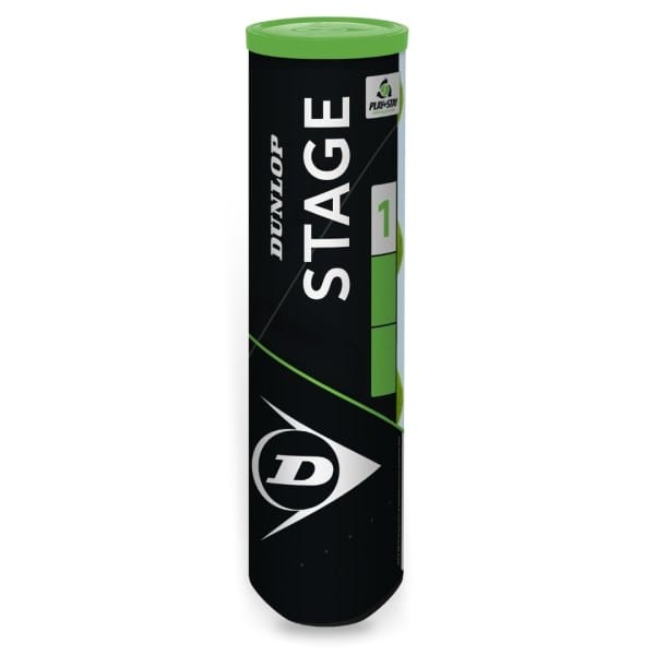 Fitness Mania - Dunlop Stage 1 Green Tennis Ball - 4 Ball Tin