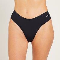 Fitness Mania - MP Women's No VPL Seamless Thong (2 Pack) - Black/Black - L