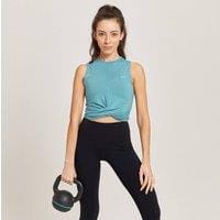 Fitness Mania - MP Women's Power Twist Front Crop Top - Stone Blue - L