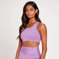 Fitness Mania - MP Women's Sculpt Laser Cut Sports Bra - Mauve  - L