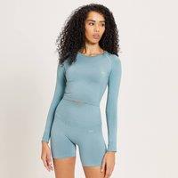 Fitness Mania - MP Women's Shape Seamless Long Sleeve Top - Stone Blue  - S