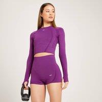 Fitness Mania - MP Women's Tempo Seamless Long Sleeve Crop Top - Purple - L