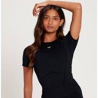 Fitness Mania - MP Women's Tempo Seamless Short Sleeve Crop Top - Black - XS