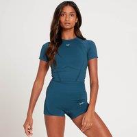 Fitness Mania - MP Women's Tempo Seamless Short Sleeve Crop Top - Dust Blue - L