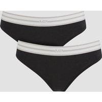 Fitness Mania - MP Women's Thong - Black (2 Pack) - XXL