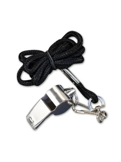 Fitness Mania - Sherrin Metal Whistle With Lanyard