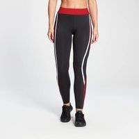 Fitness Mania - Damskie legginsy z kolekcji MP Engage z blokiem kolorów – czarne/Danger - L